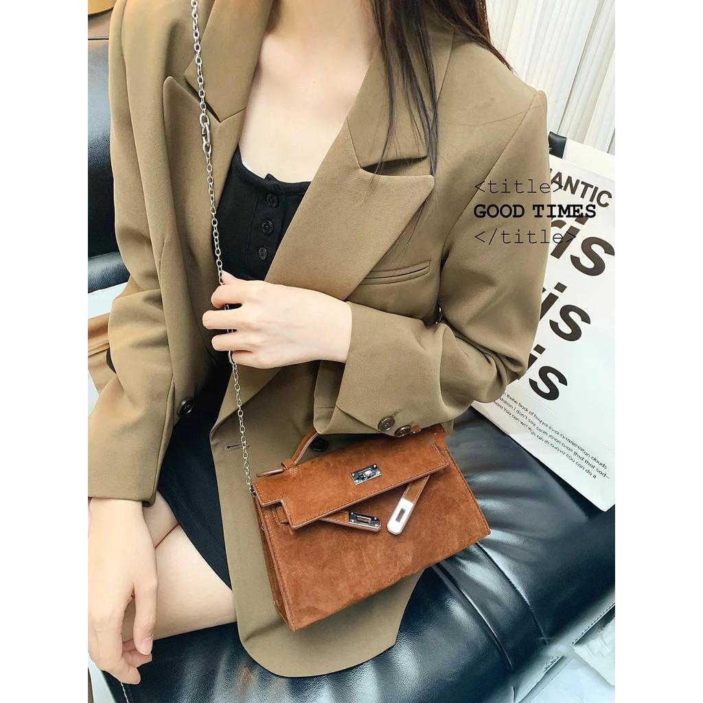 Bolso nuevo de piel de vaca mate para otoño e invierno, bolso de mano de cuero genuino de primera generación, bolso de hombro cruzado texturizado