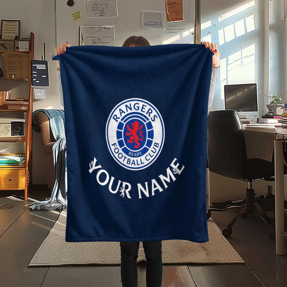 Custom Name Rangers Flannel Blanket, High Quality Comfortable for All Seasons, Home Decor, Warmth and Comfort