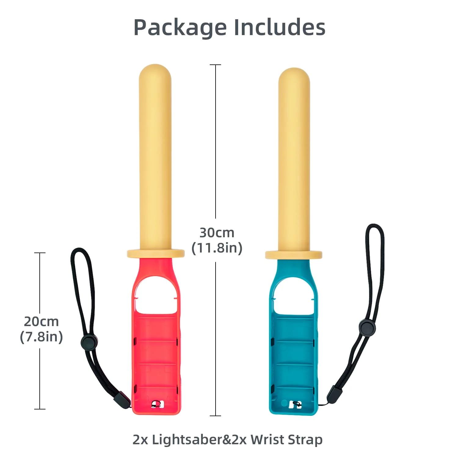 

2Pcs Baseball Bat for Nintendo Switch Joy-Con Controller, Baseball Game Controller Accessories Compatible with Nintendo Switch OLED/ Nintendo Switch 7*5.1*30cm красный/синий