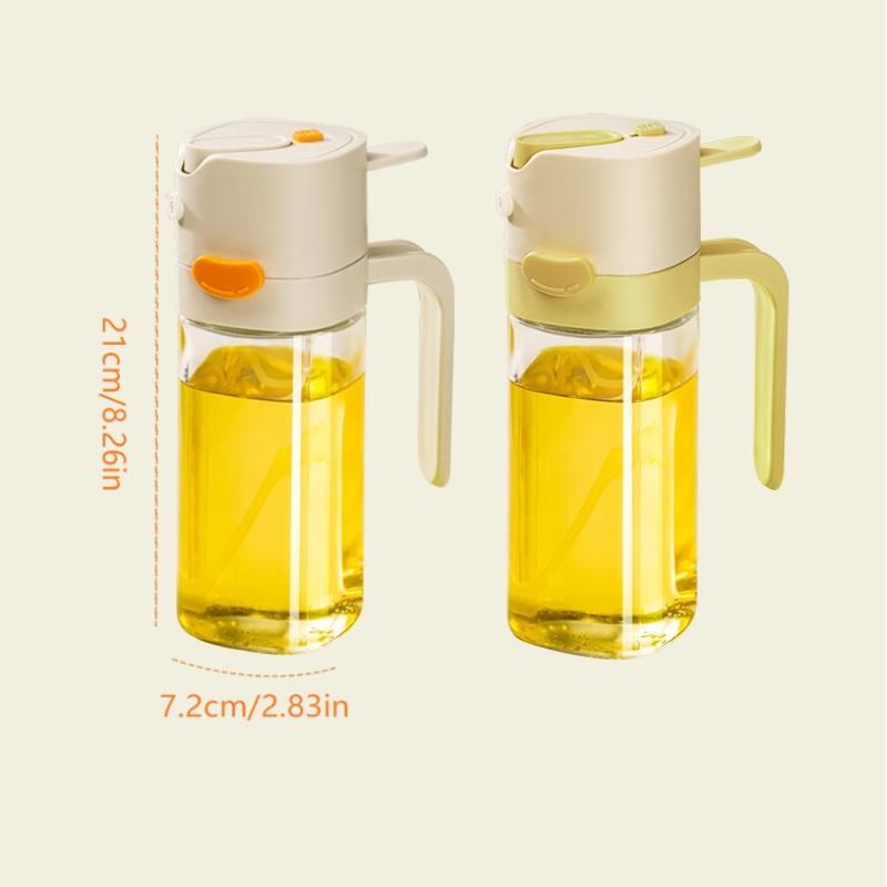550ML Ölsprühflasche BBQ Kochen 2 in 1 Ölspender Olivenöl Ausgießer Sprüher Küche Backen Öl Zerstäuber Essigflasche