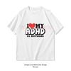 Lustiges Ich Liebe Meinen ADHS Ex-Freund Retro Valentinstag T-Shirt Frau Mann Lässig Baumwolle Grafik T-Shirts Streetwear Camisetas