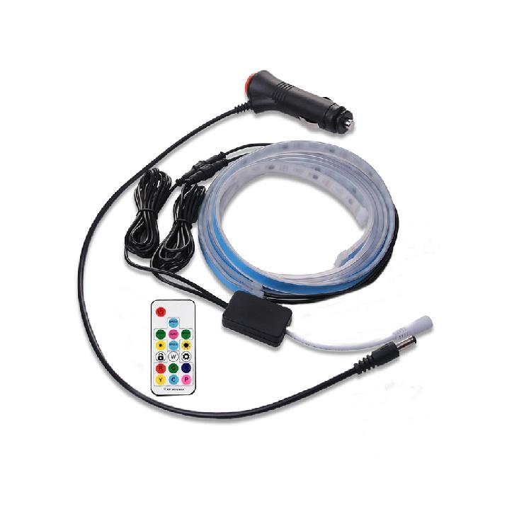 CAR Colorful LED Flexible Streamer Flowing Welcome Door Light Strip Remote APP Control Scuff Sill Panel RGB Neon