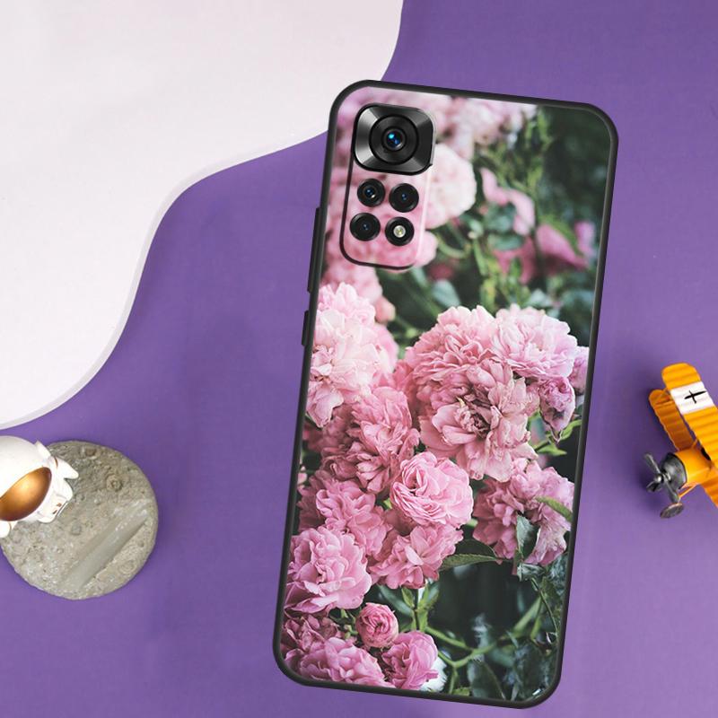 Peonies Beautiful Flower Case For Xiaomi Redmi Note 14 13 Pro 12 9 10 11 Pro 10S 11S 12S Redmi 14C 13C 10C 12C Cover
