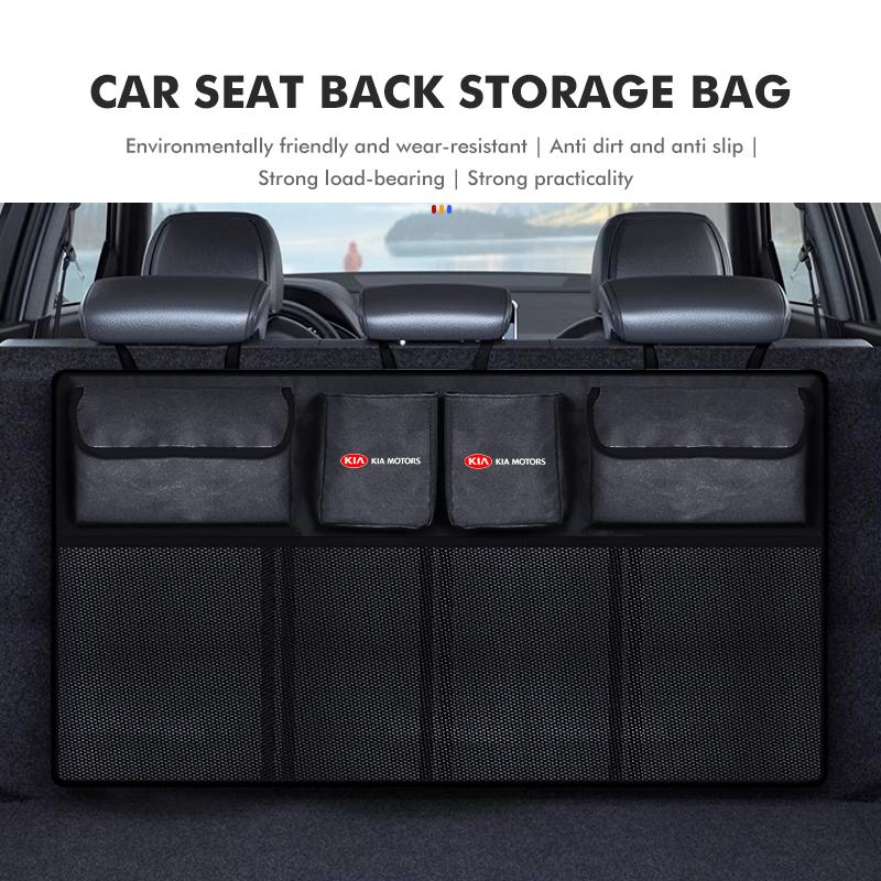 For KIA Car Logo Trunk Hanging Storage Bag Oxford Waterproof Organizer Bag Assessorises Sportage Rio Ceed Niro Soul Stonic