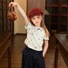 Girls Sweet Floral Short Sleeve T Shirt Casual Trendy Top For Big Kids
