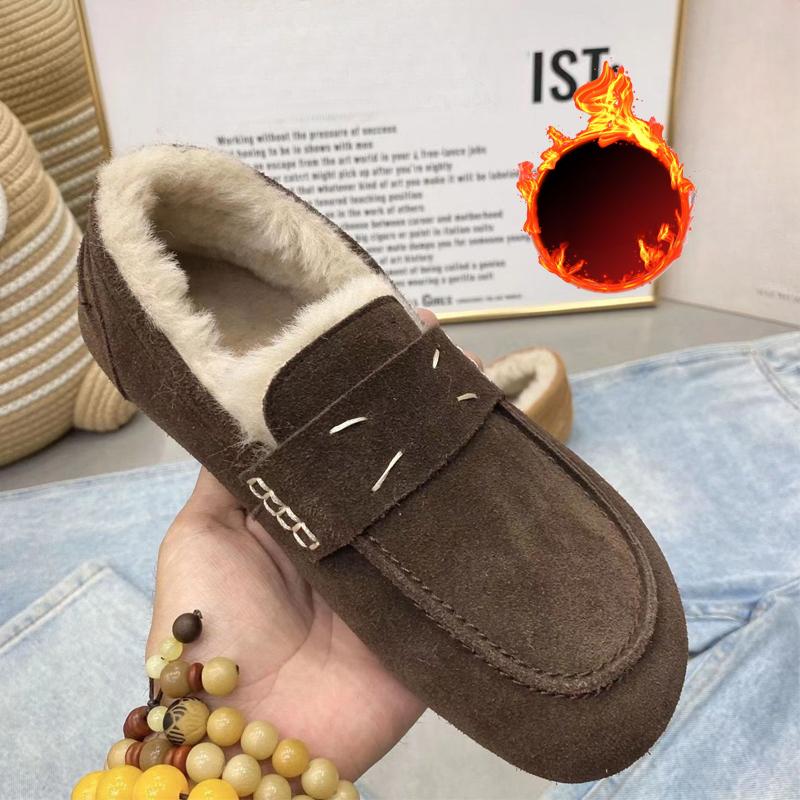 

Женские плюшевые хлопковые туфли на толстой подошве, новая теплая и повседневная обувь на осень и зиму
