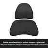 Universal Car Lumbar Support Pillow & Headrest Cushion - Memory Foam Neck/Back Cushion with OEM Car Texture