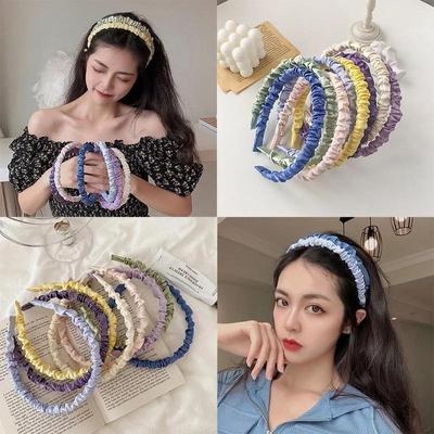 1pc Women's Cute Hair Bands, Fashion Solid Color Hair Bands, Handmade Fabric Hair Bands