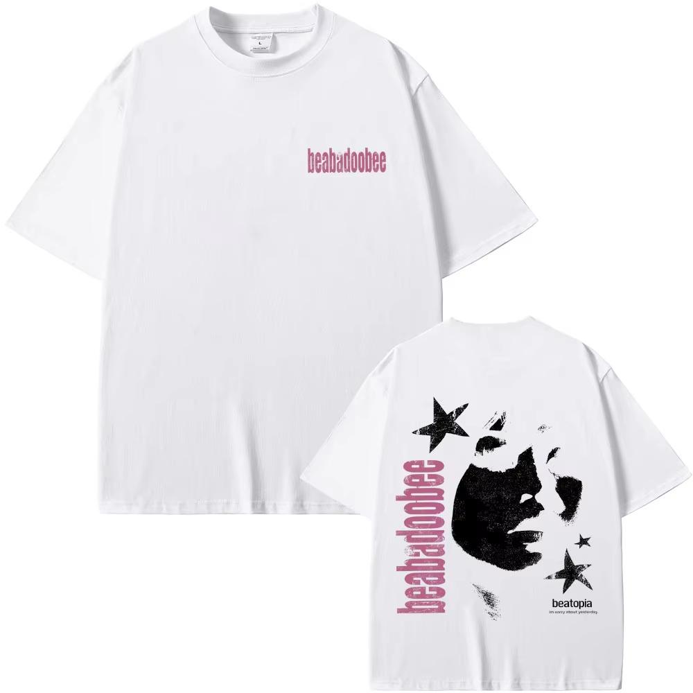 Beabadoobee Face Graphic Tshirts Unisex Women Clothing Hip Hop Fashion Pop Music Tee Shirt Unisex Casual Cotton Vintage Tshirt