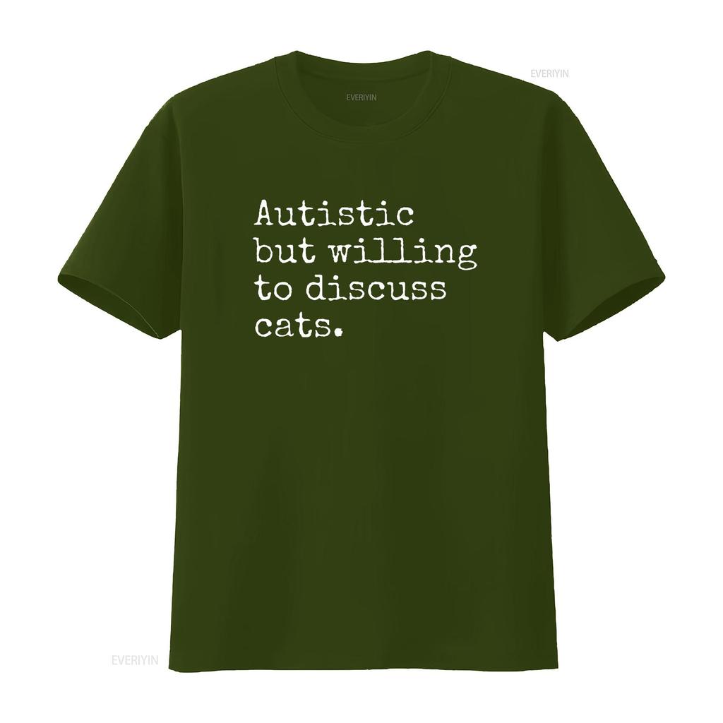Autism Autistic Asd Aspie Feline Animal Kitten Cat Unique T Shirt for Women Trendy and Fashionable with Bold Prints Vintage