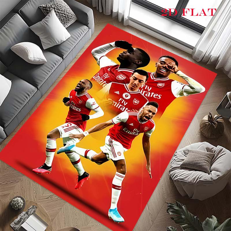 Arsenal Football Club Carpet Rug for Living Room Bedroom Home Sofa Decoration,Kids Play Nonslip Floor Mat
