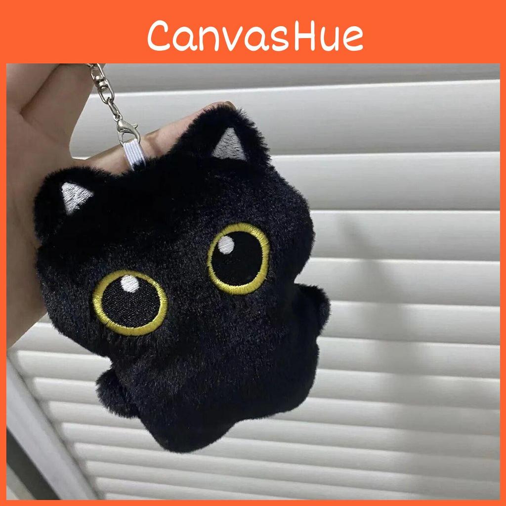 Black Cat Simulated Plush Toy Keychain Wallet Stuffed Doll Girls Birthday Gift