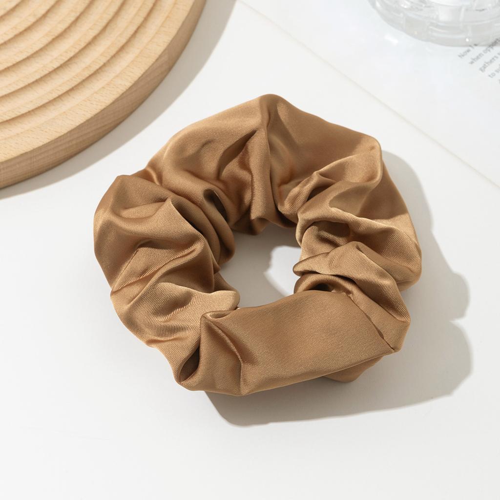 Vintage Silk Satin Hair Scrunchies Elastic Hair Bands Solid Color Women Girls Headwear Ponytail Ties Rope Hair Accessories