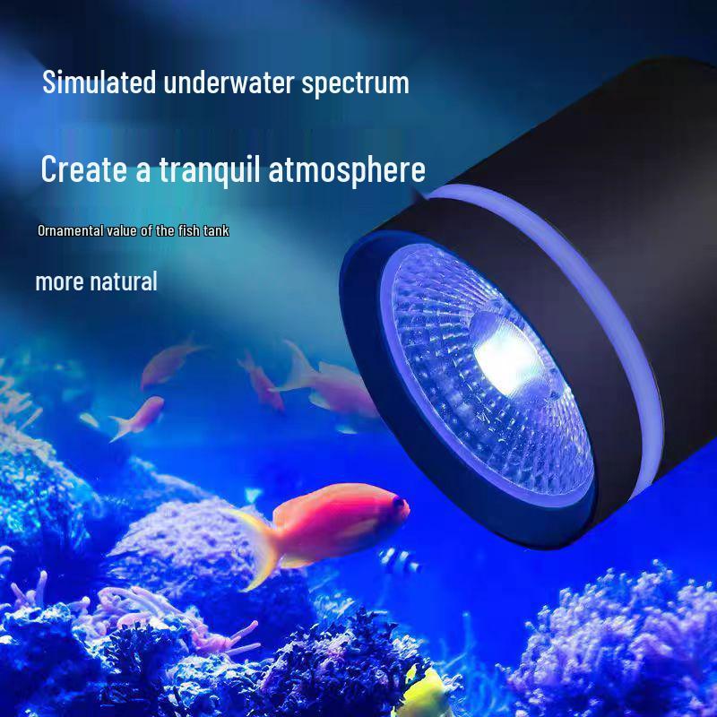 Spot LED Full Spectrum per Piante d'Acquario: Lente COB ad Alta Luminosità e a Colore Variabile con Potenziamento della Fioritura Algale
