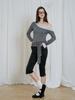 HHIPS Heart Studded Capri Pants (Black)