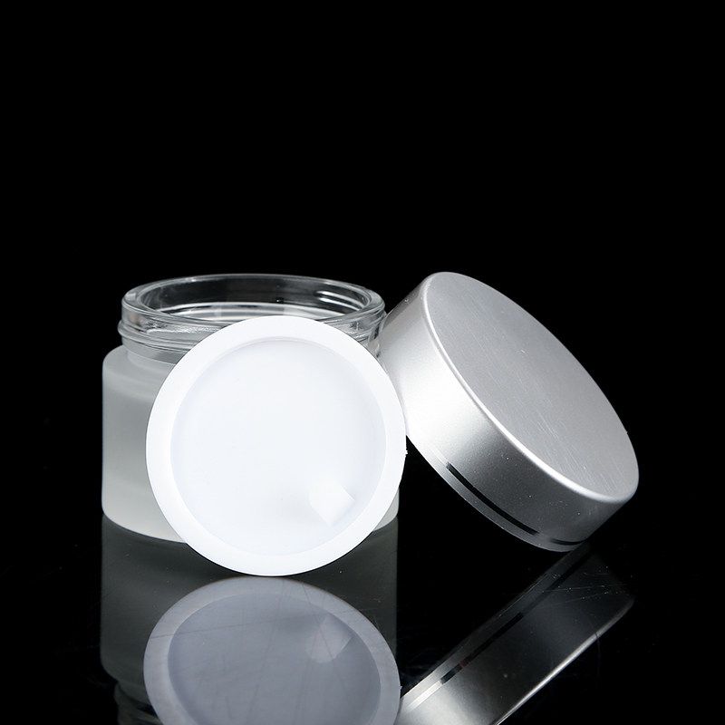 High-Grade Frosted Glass Facial Cream Travel Bottle 5 G100g Eye Cream Cream Sub-Bottles Cosmetic Portable Fire Extinguisher Bottles Sample