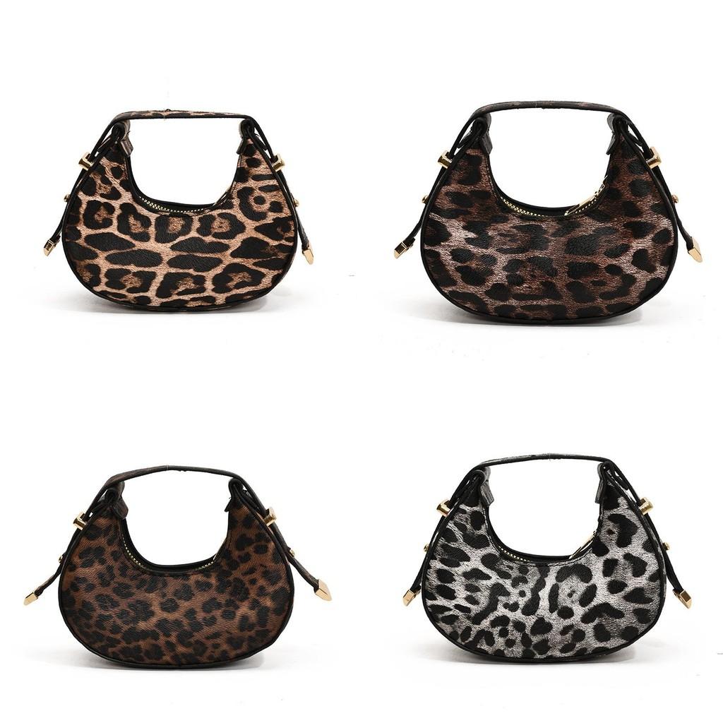 Fashionable Leopard Print Pattern Pu Satchel With Mobile Pocket For Casual Outings