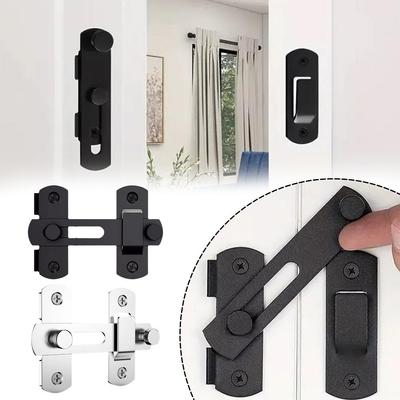 1Set Steel Sliding Door Lock Hardware Gate Barn Latch Shed Degree Angle Lock 180 Stai C1G4