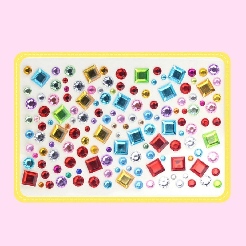 Gem Sticker Jewels Rhinestones for Crafts,Selfs Adhesive Stick On Gem Gemstones Sticker for Face Scrapbooks Supplies