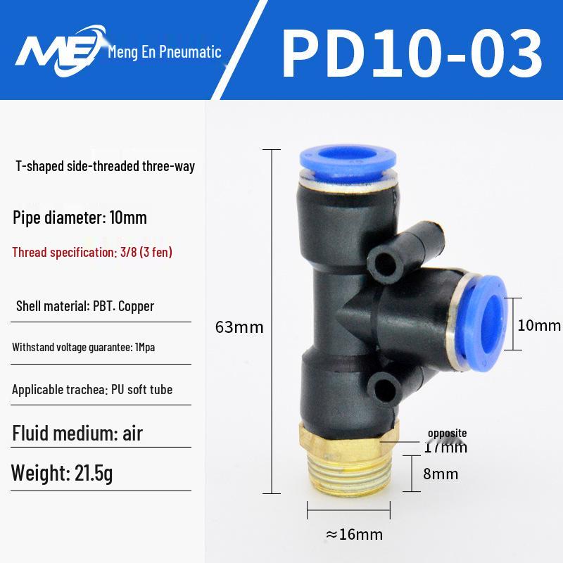 Copper Corrosion-Resistant Pneumatic Quick Connector Fitting for Air Compressors
