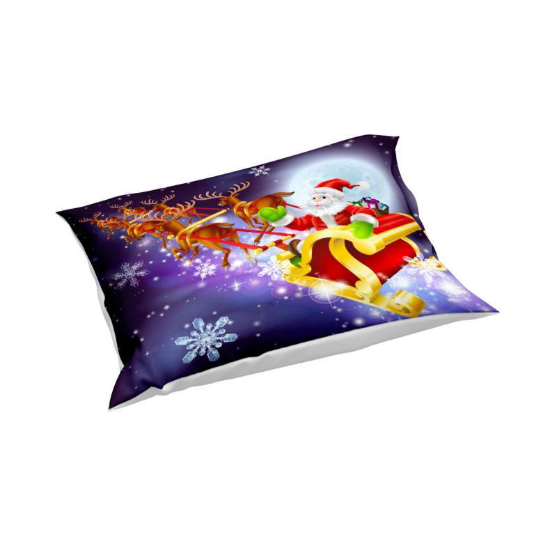 Santa Claus 3D Digital Printing Quilt Set Three-Piece Set