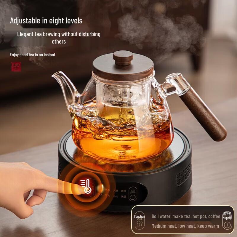 YIHUTEA Glass Teapot & Electric Tea Stove Set