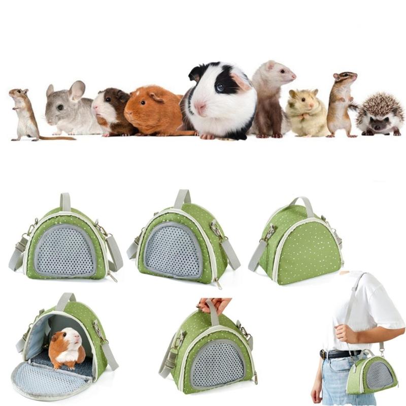 Multifunctional Hamster Carriers Bag Breathable Small Animal Travel Handbag With Safety Strap And Ventilation Holes