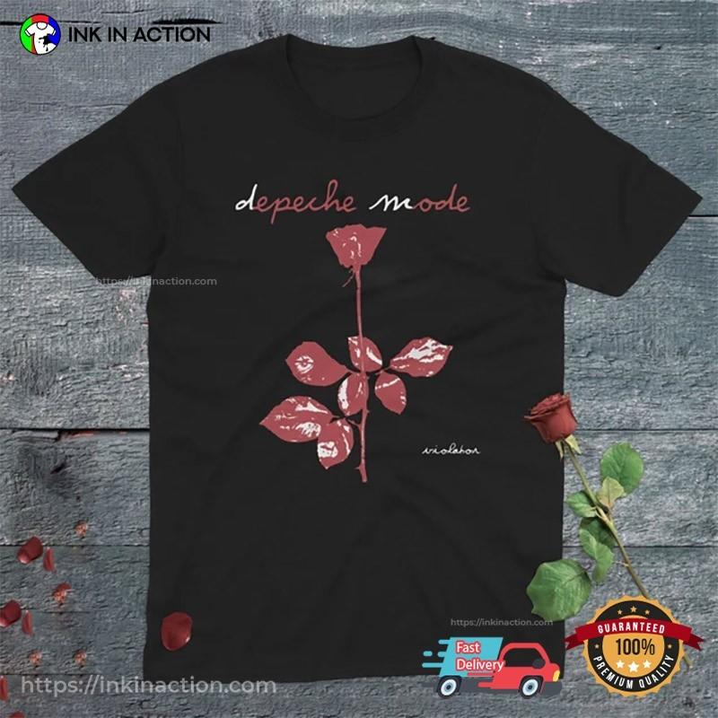 Album Violator Depeche Mode Bloody Rose T-shirt LI09 S