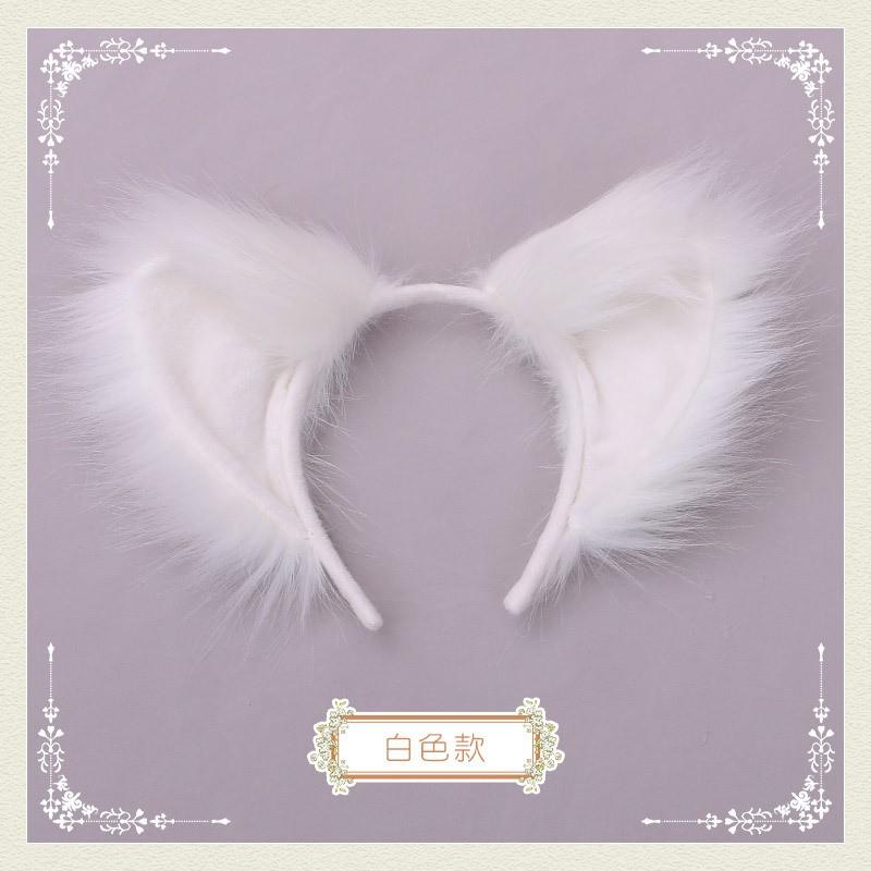 Fluffy Fox Ear Headband Halloween Party Costume Cosplay Accessory Womens Sweet Cartoon Hairband