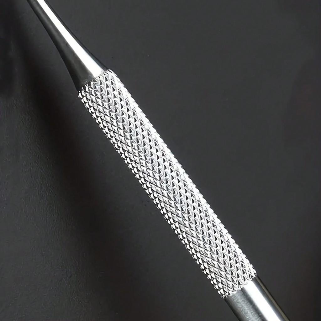 Нержавіюча сталь для підняття врослого нігтя на нозі - Вигнута ложка для нігтів для глибокого очищення, Нековзна ручка, Простий у використанні інструмент для педикюру для гіпоалергенного догляду за стопами