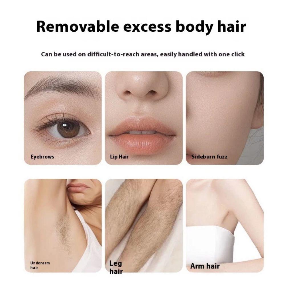Battery Powered Electric Hair Remover Portable Eyebrow Trimmers Compact Mustache Razor  Upper Lip