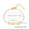 Imitation Pearl Letter Mama Pendant Bracelets Fashion Charms Stainless Steel Chains Bracelet for Women Jewelry Mother's Day Gift