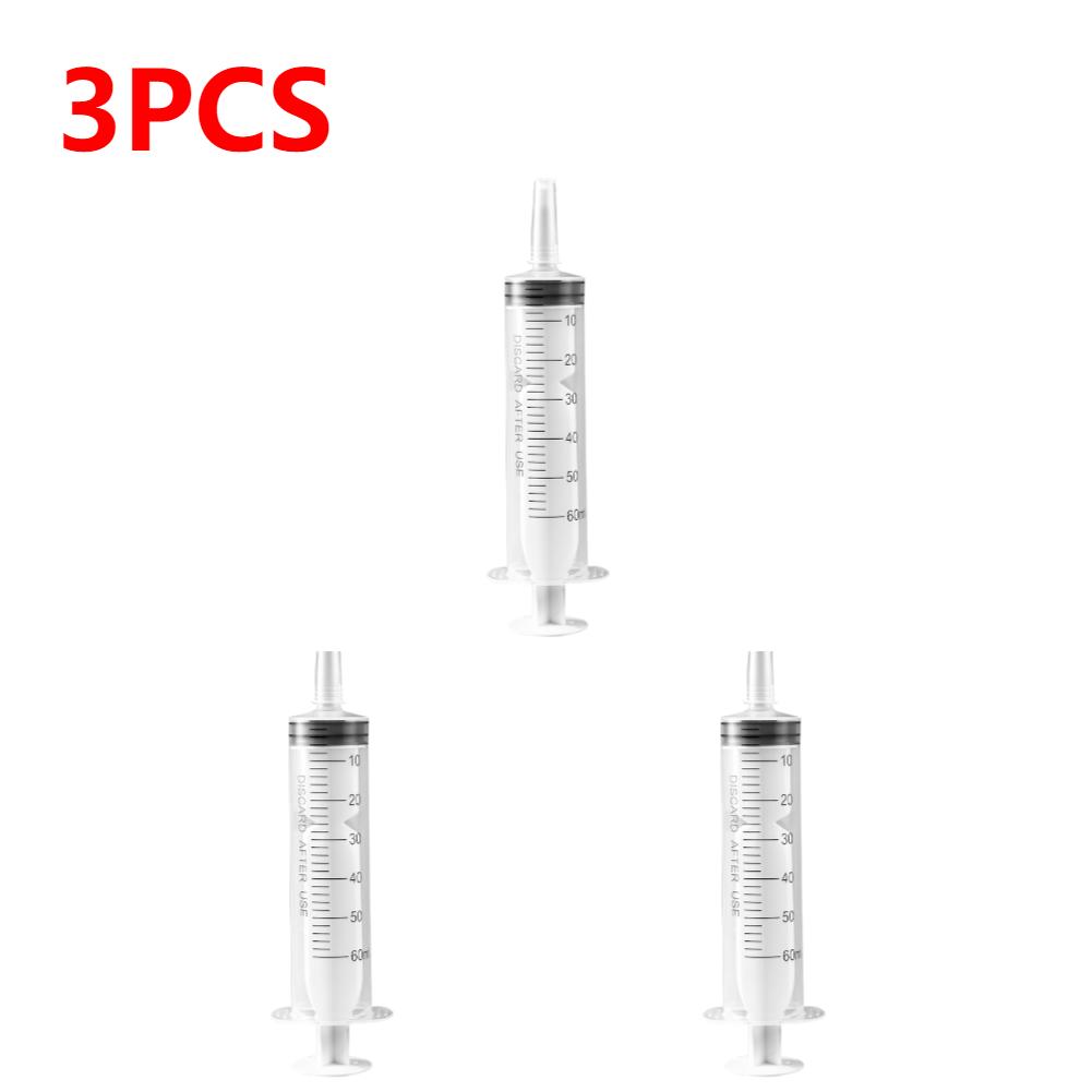 1-10PCS 60ML Capacity Syringe Reusable Pump Measuring With Tube Feeding Ink Pumping Oil Feeding Enema Glue Filling Puppy Accesso
