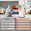 Rotary Cheese Grater with Handle Vegetable Shredder with 5 Interchangeable