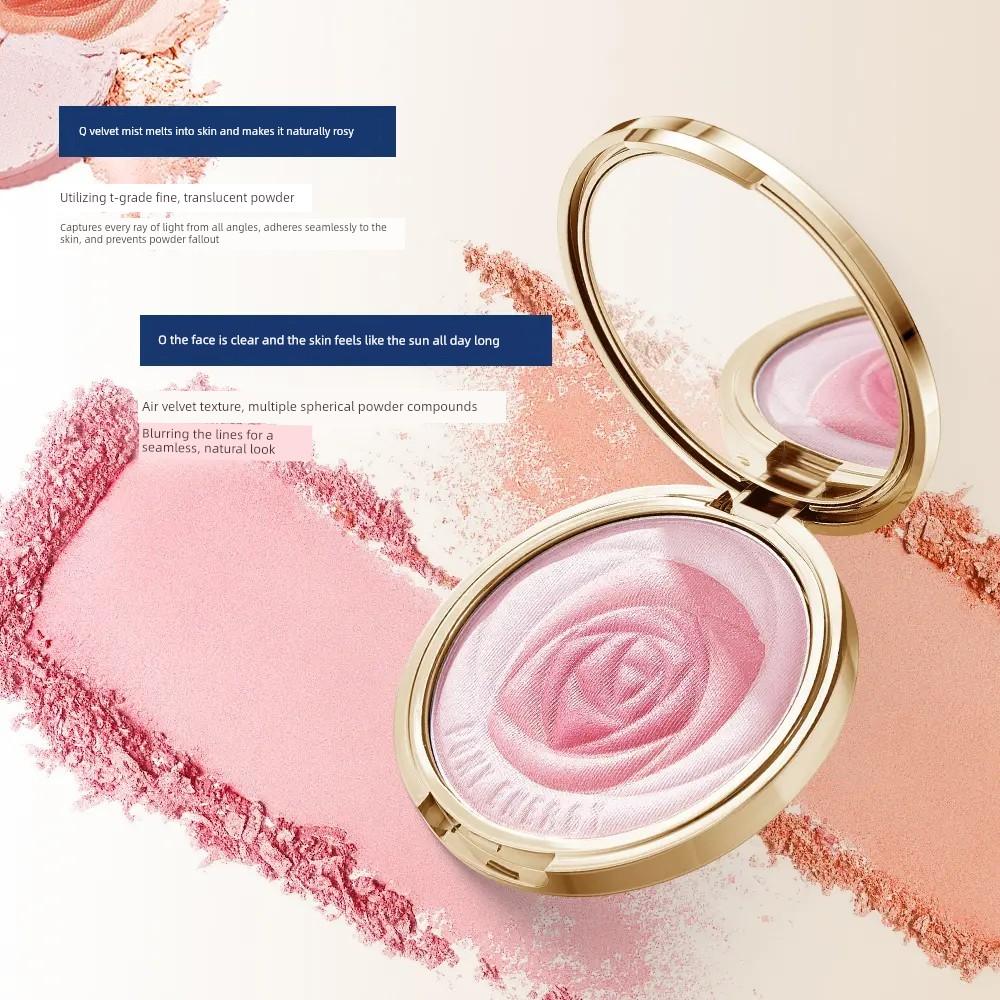 Ponyenergy Rose Petal Highlighting Powder/Blush Contouring All-In-One Brightening Pearl Powder