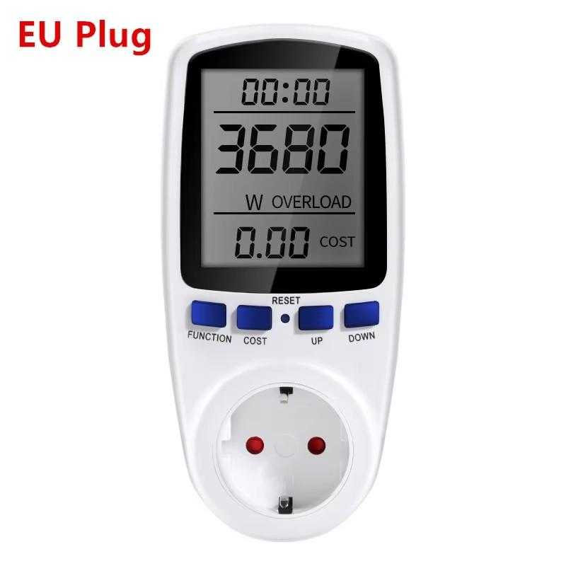 Digital Voltage Wattmeter Power Meter 110/250V Wattage Kwh Energy Consumption Socket EU/US/UK /FR/AU Plug 7 Display Models