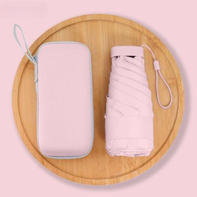 Portable Rain and Shine Dual Use Unisex Case Sunshade UV Resistant High Density Solid Color Opaque Rust Proof Durable Umbrella