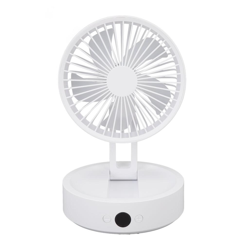 Foldable Desk Fan 3 Speeds Digital Display USB Rechargeable Remote Control Oscillating Desktop Fan with Night Light for
