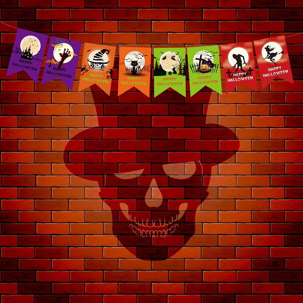 1pcs Length 300cm Halloween Decoration Banner Pumpkin Ghost Party Decoration Hanging Flag Home Decor