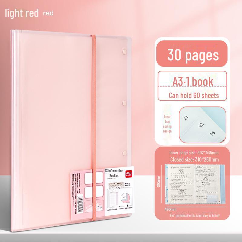 

Папка для хранения контрольных работ формата А3 - большая вместимость, прозрачная вставка для студентов