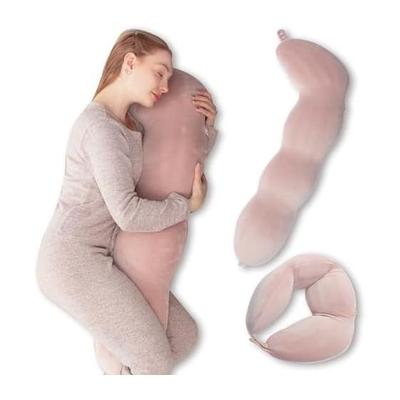 Large Body Pillow | High-density Integrated Memory Foam Bionic Texture Body Pillow | Pillow for Pregnant Women | Long Pillow, Washable |