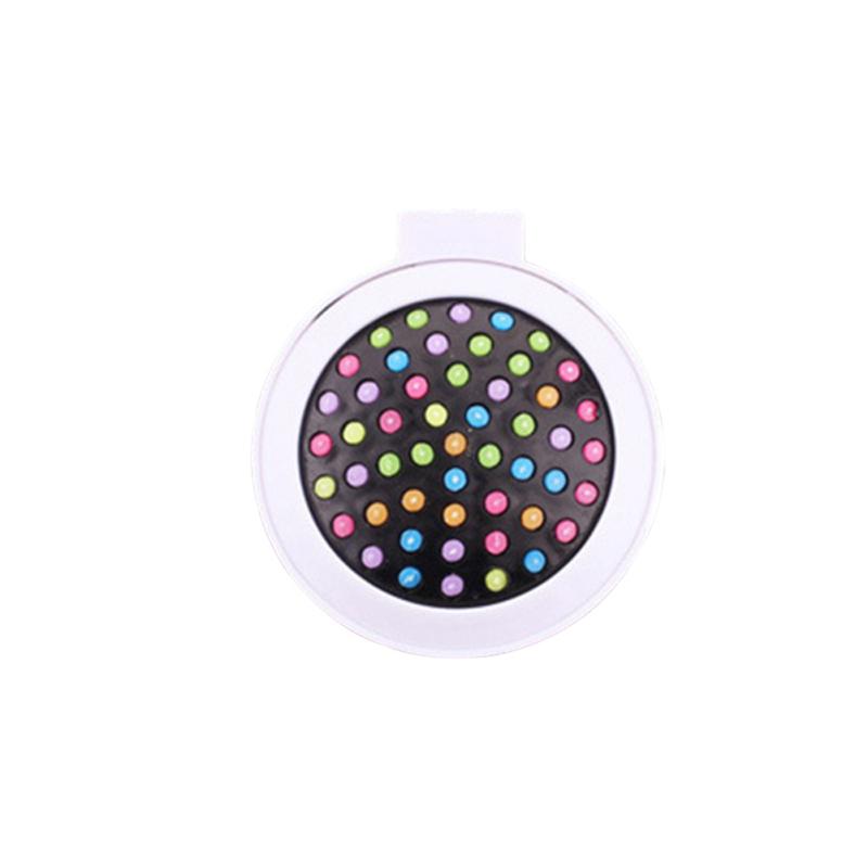 Mini Portable Folding Massage Comb Airbag Massage Round Rainbow Mirror Anti-Static Comb