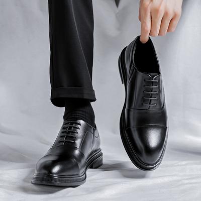 Fashion Brand Men Genuine Leather Shoes Black Wedding Bride For Formal Party Dress OEM Italian Men Shoes Casual Soft Casual Shoes