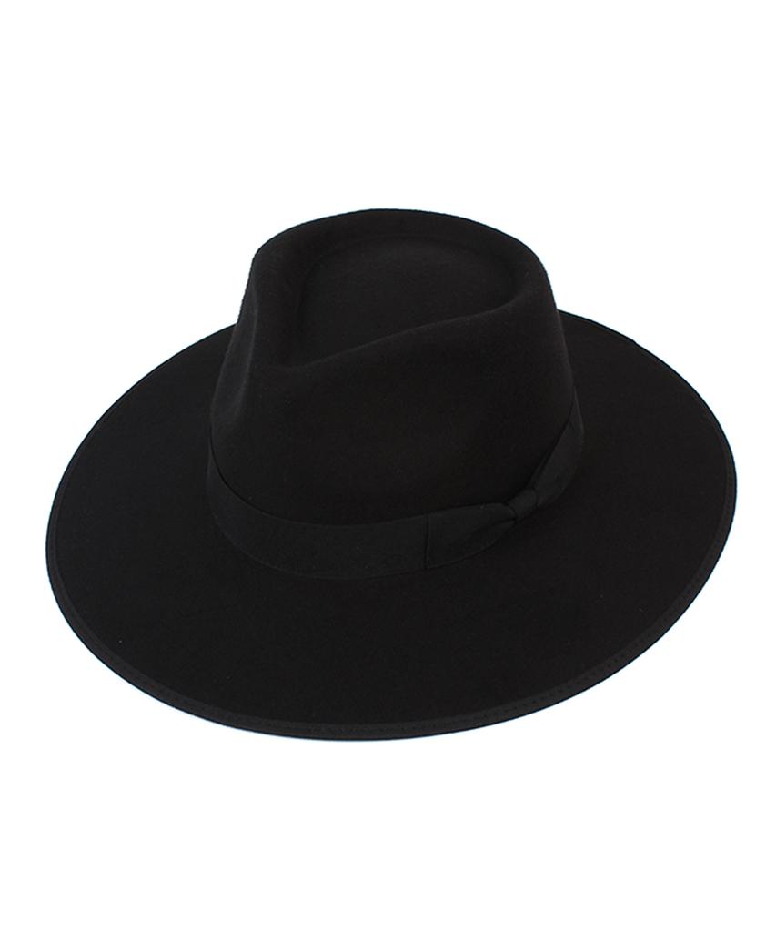 Yunibeosyeolkemiseuteuli Ribbon Wool Black Edge Fedora