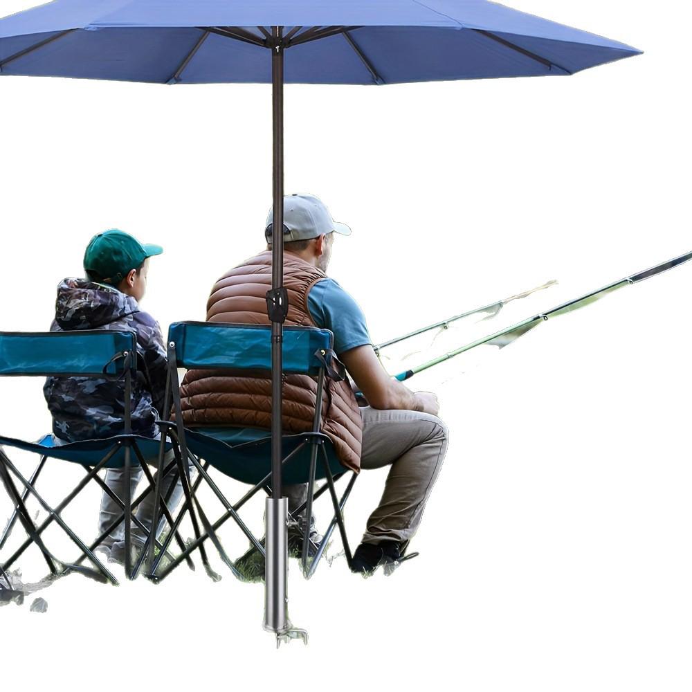 Outdoor Sun Umbrella with Ground Insert Stand - Beach, Fishing, Large Umbrella Fixing Accessories