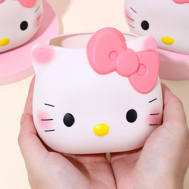 

Fashionable Cartoon Cat Storage Box: Multifunctional Pen Holder & Cosmetics Organizer рожевий/білий