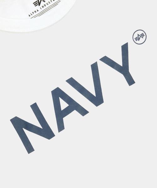 ALPHA INDUSTRIES Relaxed Navy T-Shirt White