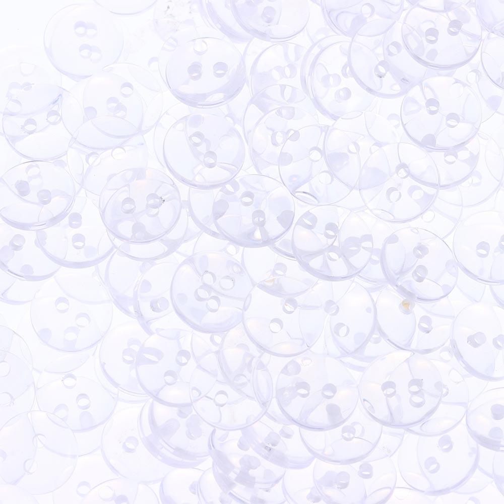 500 PCS Resin Clear  Buttons 10mm 10mm Round Transparent DIY Craft Projects Resin Buttons  Sewing