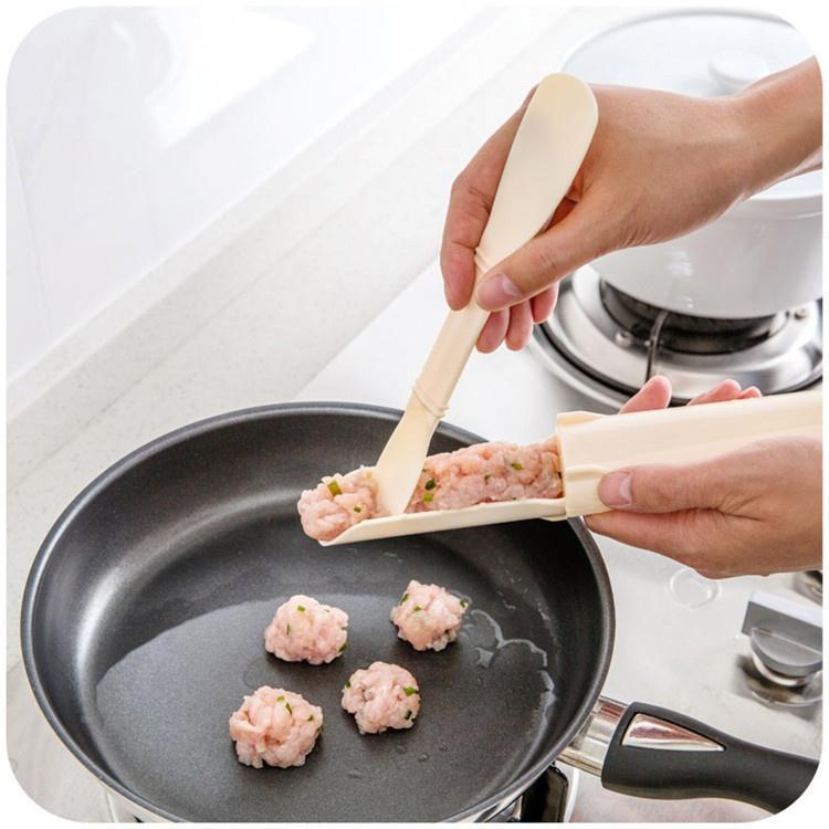 New Patty Maker Kitchen DIY Fish Ball Maker Pill Mold Hot Pot Meatball Processing Spoon Manager