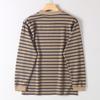 Foreign Trade Export Cut-Label Surplus Double-Sided Yarn-Dyed Striped Long-Sleeve T-Shirt for Men, Autumn Loose Casual Round-Neck Base Shirt